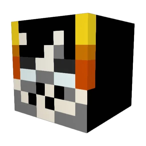 wickedWerewolf Minecraft avatar head, 3D render