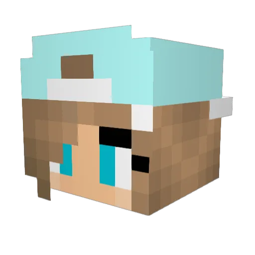 wickedeye Minecraft avatar head, 3D render