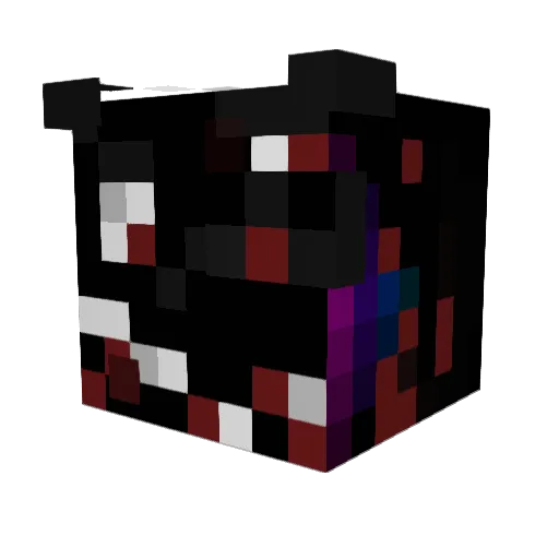 wickedlester Minecraft avatar head, 3D render