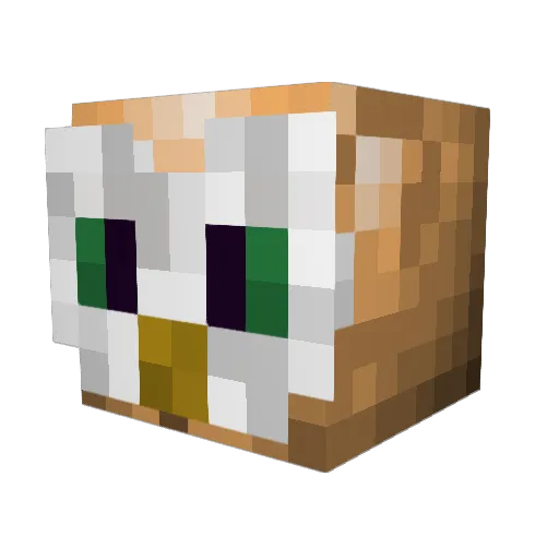 wickedpiggy Minecraft avatar head, 3D render