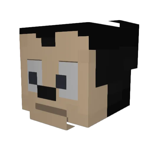 wickedthing Minecraft avatar head, 3D render