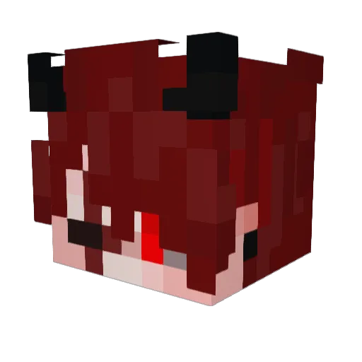 wickedvoices Minecraft avatar head, 3D render