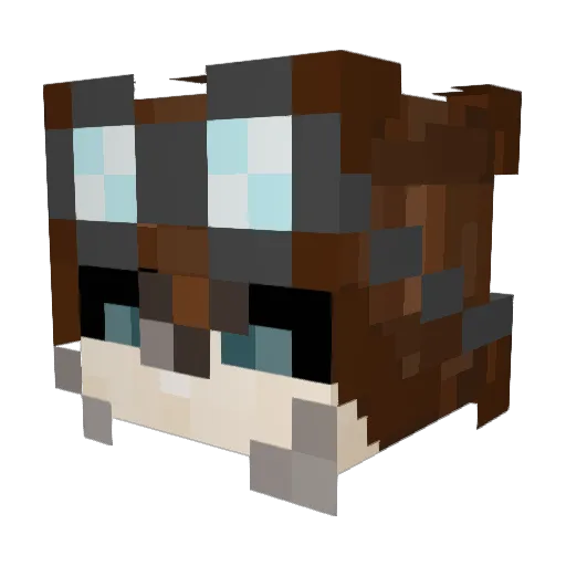 wicket18 Minecraft avatar head, 3D render