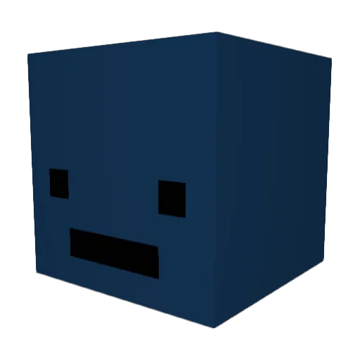 wicky66 Minecraft avatar head, 3D render
