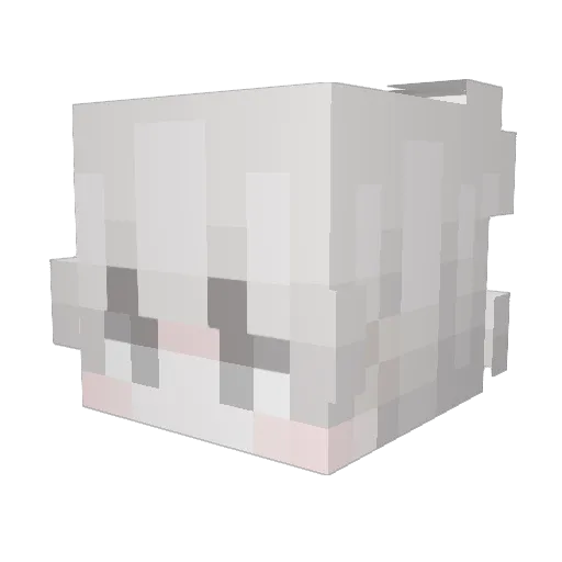 widepeepoSad Minecraft avatar head, 3D render