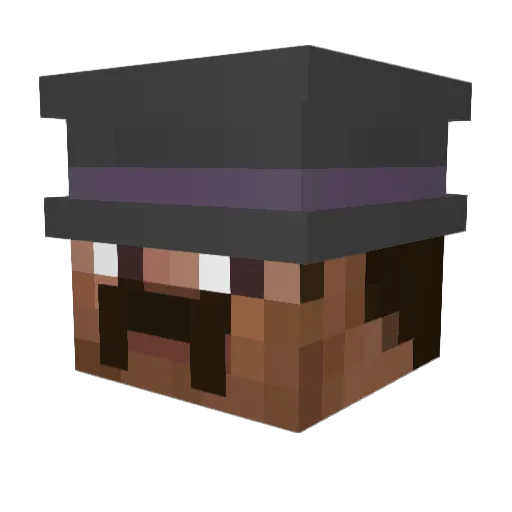 widzWK Minecraft avatar head, 3D render