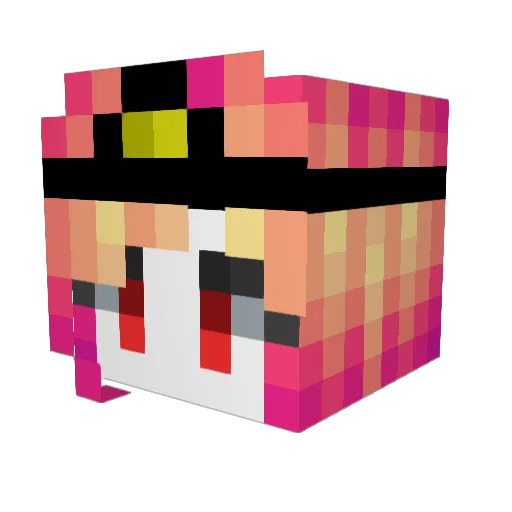 wiedona Minecraft avatar head, 3D render