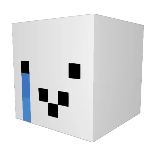 wielotek Minecraft avatar head, 3D render