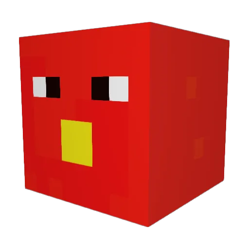 wienermen Minecraft avatar head, 3D render
