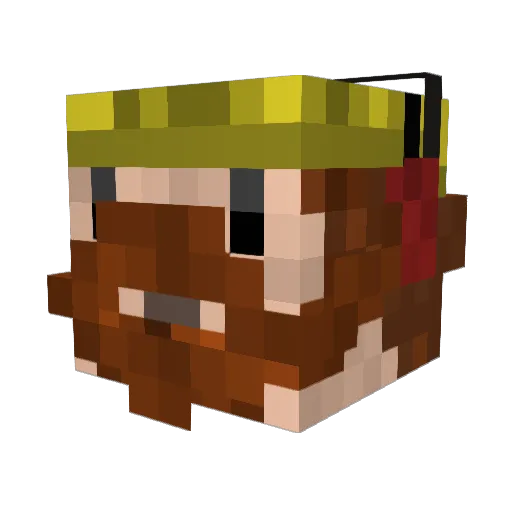 wienke_ Minecraft avatar head, 3D render