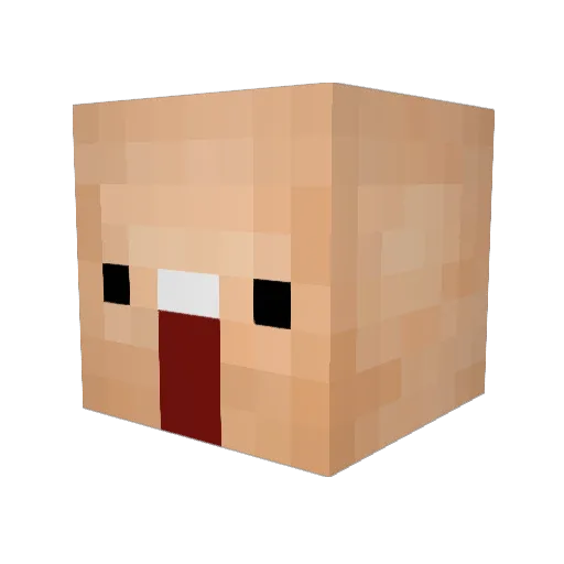 wiesonich Minecraft avatar head, 3D render