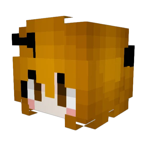 wifecat Minecraft avatar head, 3D render