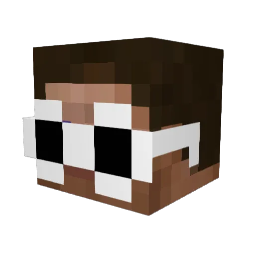 wigee Minecraft avatar head, 3D render