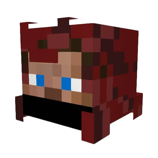 wigglyGlu543 Minecraft avatar head, 3D render