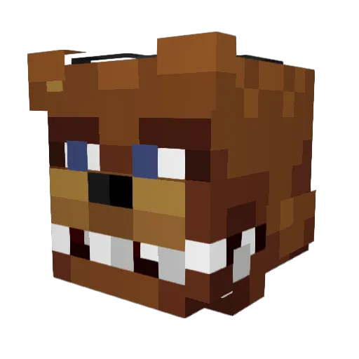 wigilia Minecraft avatar head, 3D render