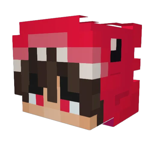 wiglett_ Minecraft avatar head, 3D render