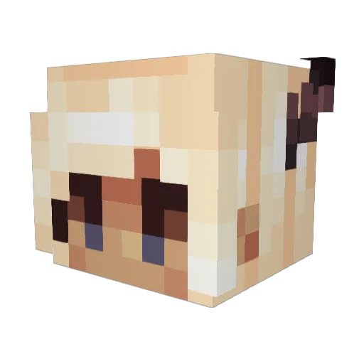 wigworldwide Minecraft avatar head, 3D render