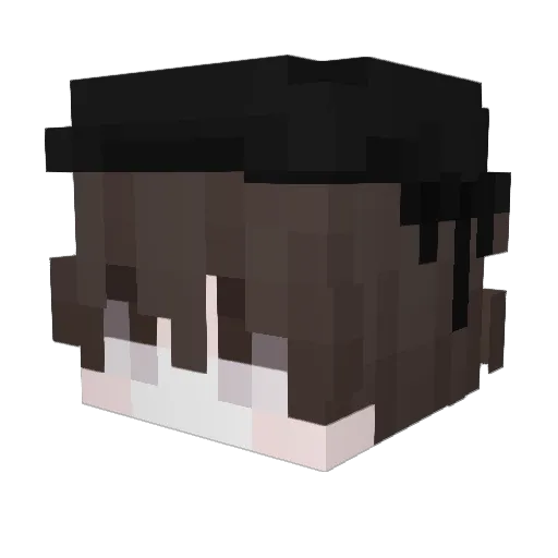 wihte Minecraft avatar head, 3D render