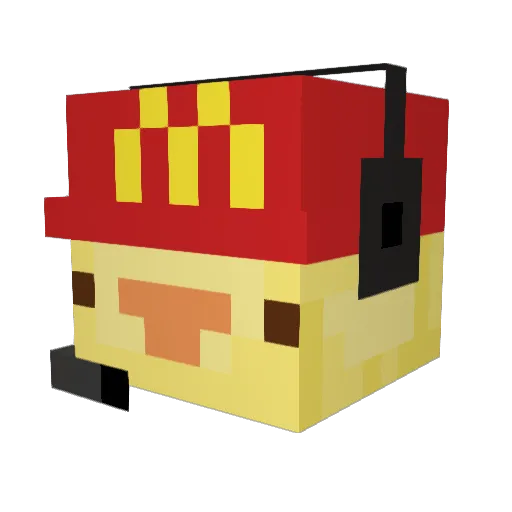 wiikaaa Minecraft avatar head, 3D render