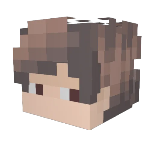 wiire_ Minecraft avatar head, 3D render