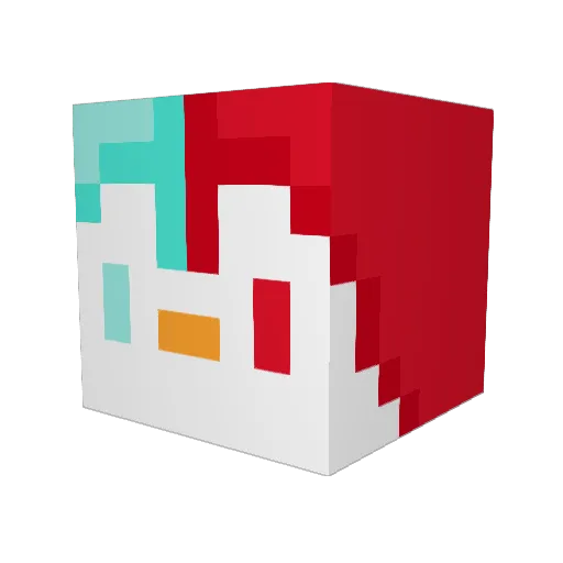 wiishQ Minecraft avatar head, 3D render