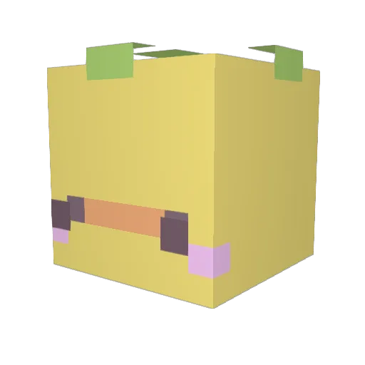 wiishmo Minecraft avatar head, 3D render