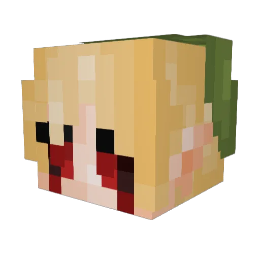 wiitchtrip Minecraft avatar head, 3D render