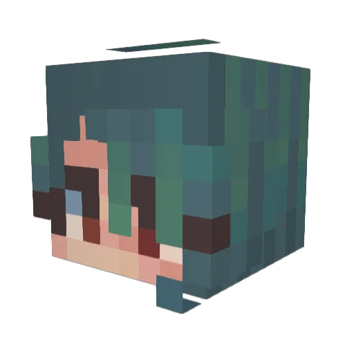 wiiuben Minecraft avatar head, 3D render