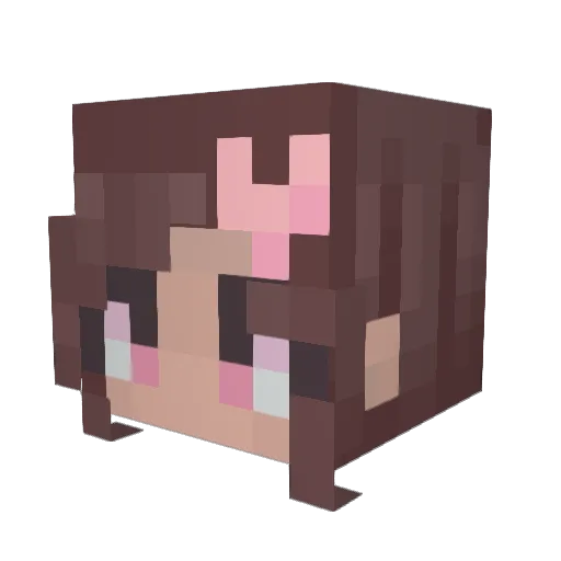 wik0ss Minecraft avatar head, 3D render