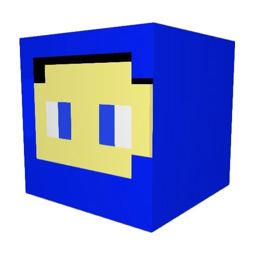 wik15 Minecraft avatar head, 3D render