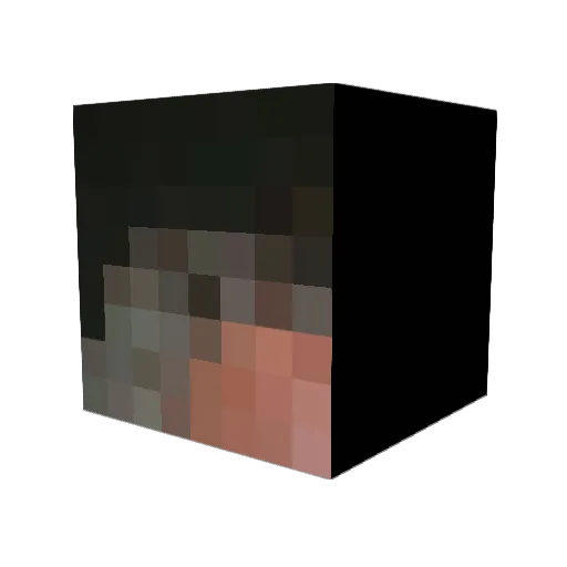 wikeg Minecraft avatar head, 3D render