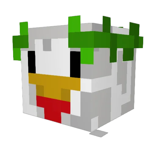 wikifield Minecraft avatar head, 3D render