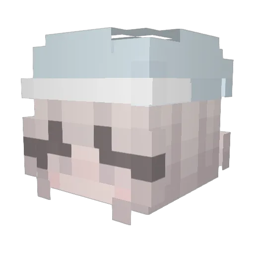 wikiw1 Minecraft avatar head, 3D render