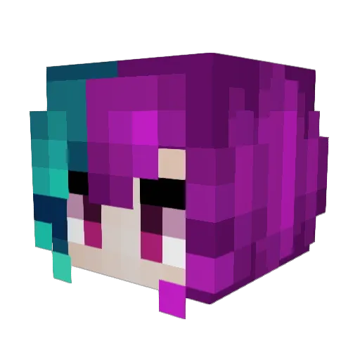 wikkidangel Minecraft avatar head, 3D render