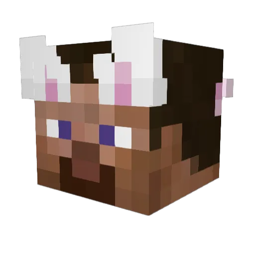 wikkkl Minecraft avatar head, 3D render