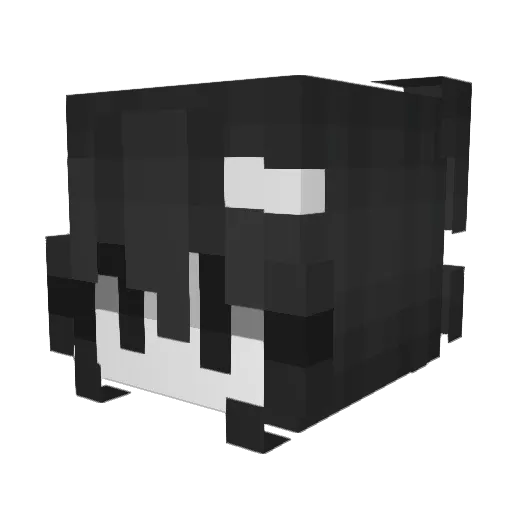 wiktcria Minecraft avatar head, 3D render