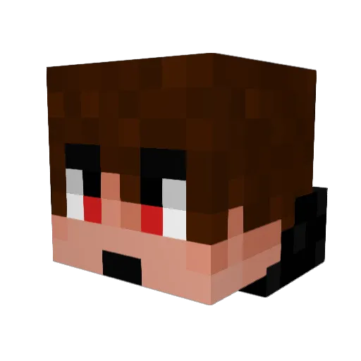 wiktoj Minecraft avatar head, 3D render