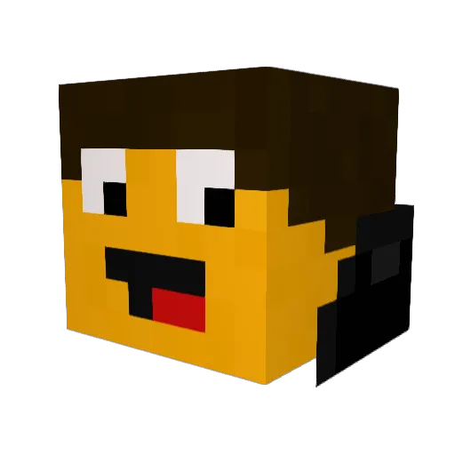 wiktor153_PRO Minecraft avatar head, 3D render