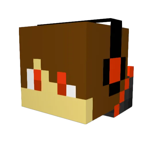 wiktorekx Minecraft avatar head, 3D render
