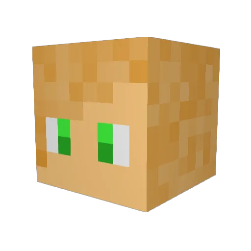 wiktoriak Minecraft avatar head, 3D render