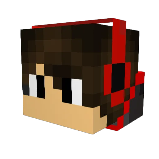wiktorstijn Minecraft avatar head, 3D render