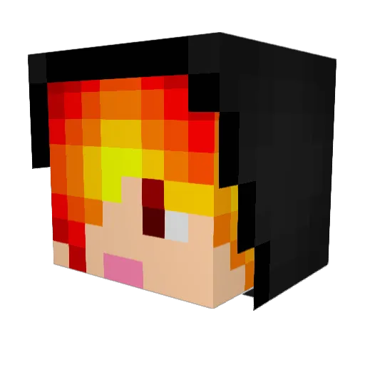 wikua999a Minecraft avatar head, 3D render