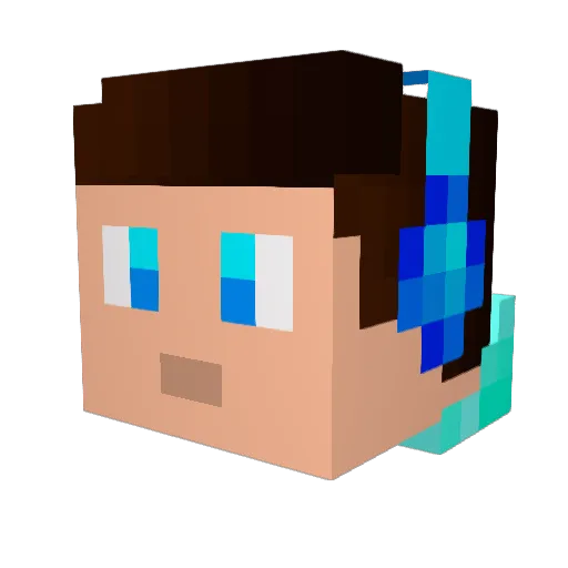 wikybb666 Minecraft avatar head, 3D render