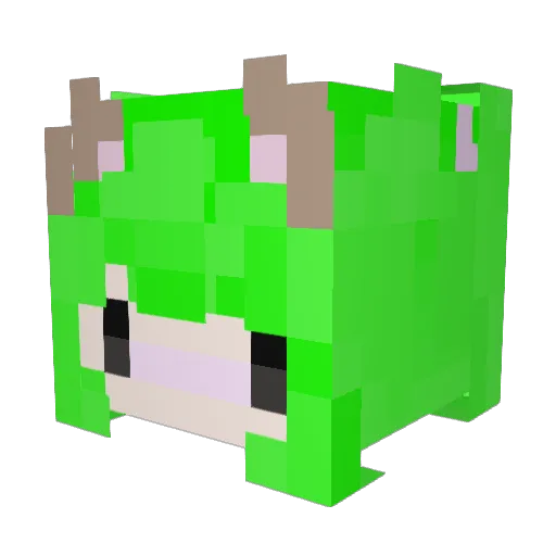wilbertcat Minecraft avatar head, 3D render