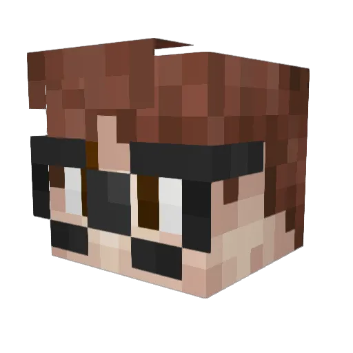 wilbuc Minecraft avatar head, 3D render