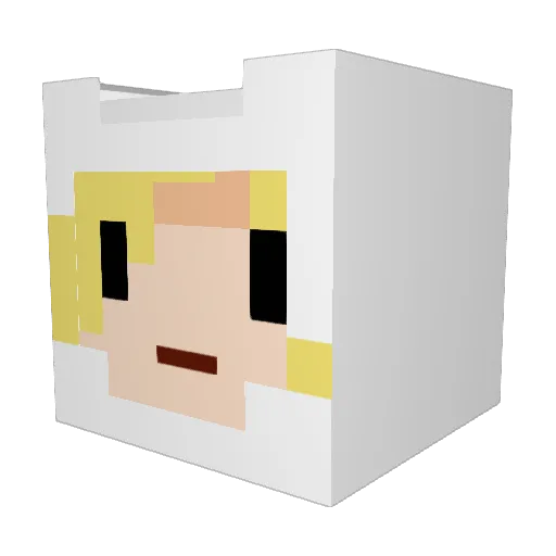wilcrafth Minecraft avatar head, 3D render