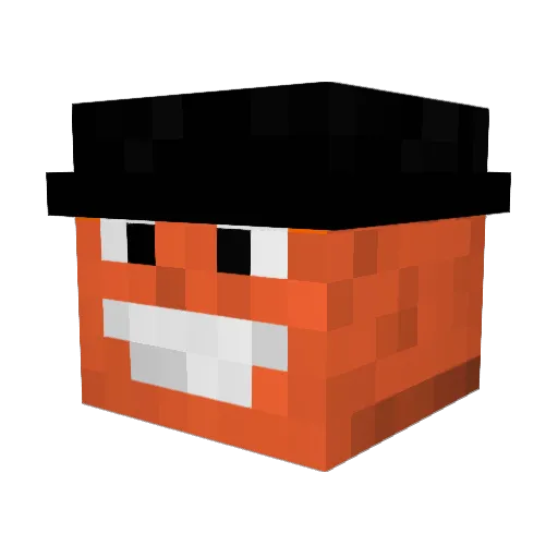 wilczax Minecraft avatar head, 3D render