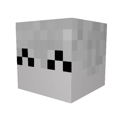 wilczuru Minecraft avatar head, 3D render