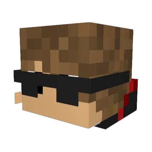 wildDJ Minecraft avatar head, 3D render