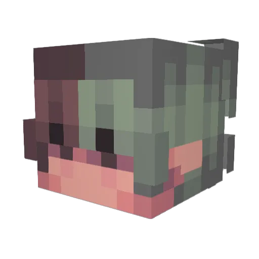 wildF0XY Minecraft avatar head, 3D render